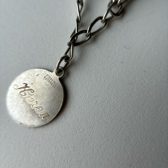 Vintage Charm Bracelet Sterling signed Automade Estate Jewelry - Picture 8 of 9